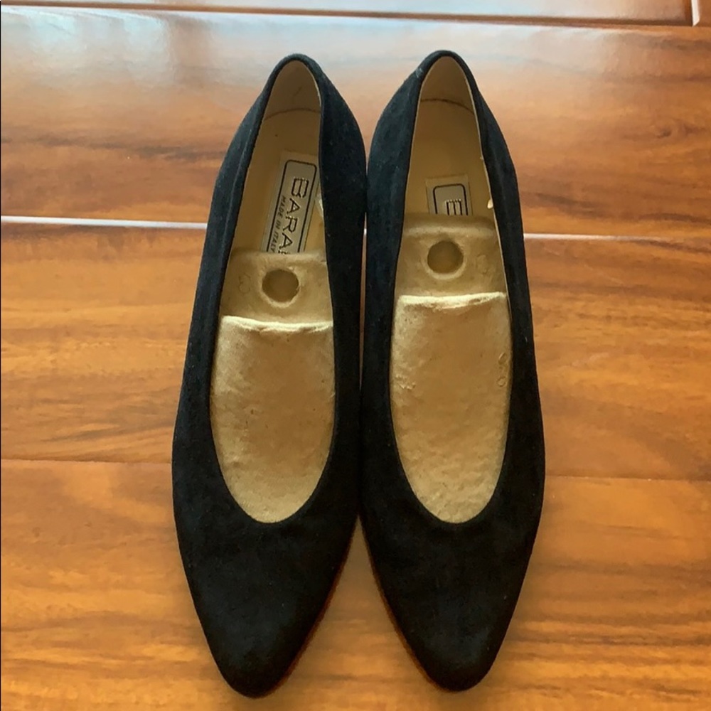 Black Suede Barani Kitten Heels